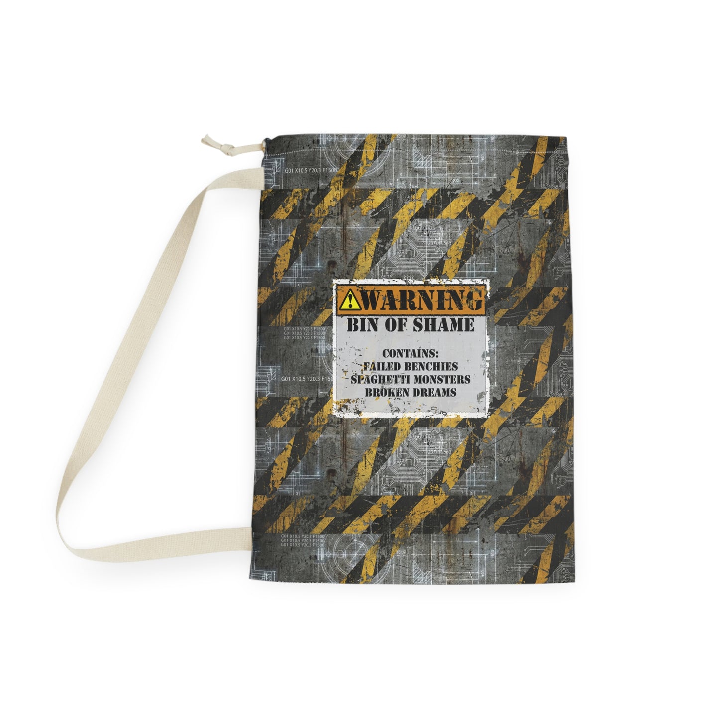 The "Bin of Shame" – Industrial Hazard Bag for Failed 3D Prints & Workshop Chaos