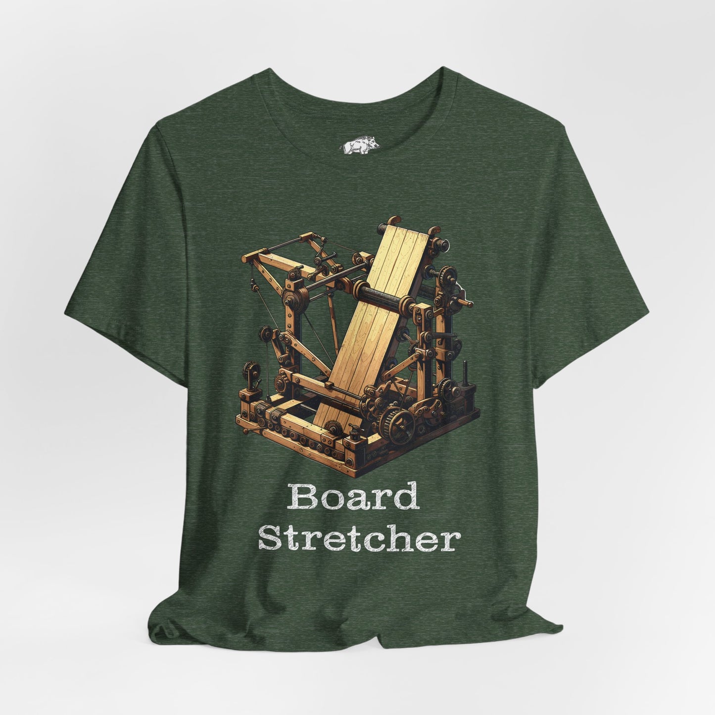 Funny Woodworking Shirt for Men - The "Board Stretcher" Mythical Tool - Carpenter Apprentice Prank Tee - Construction Gag Gift