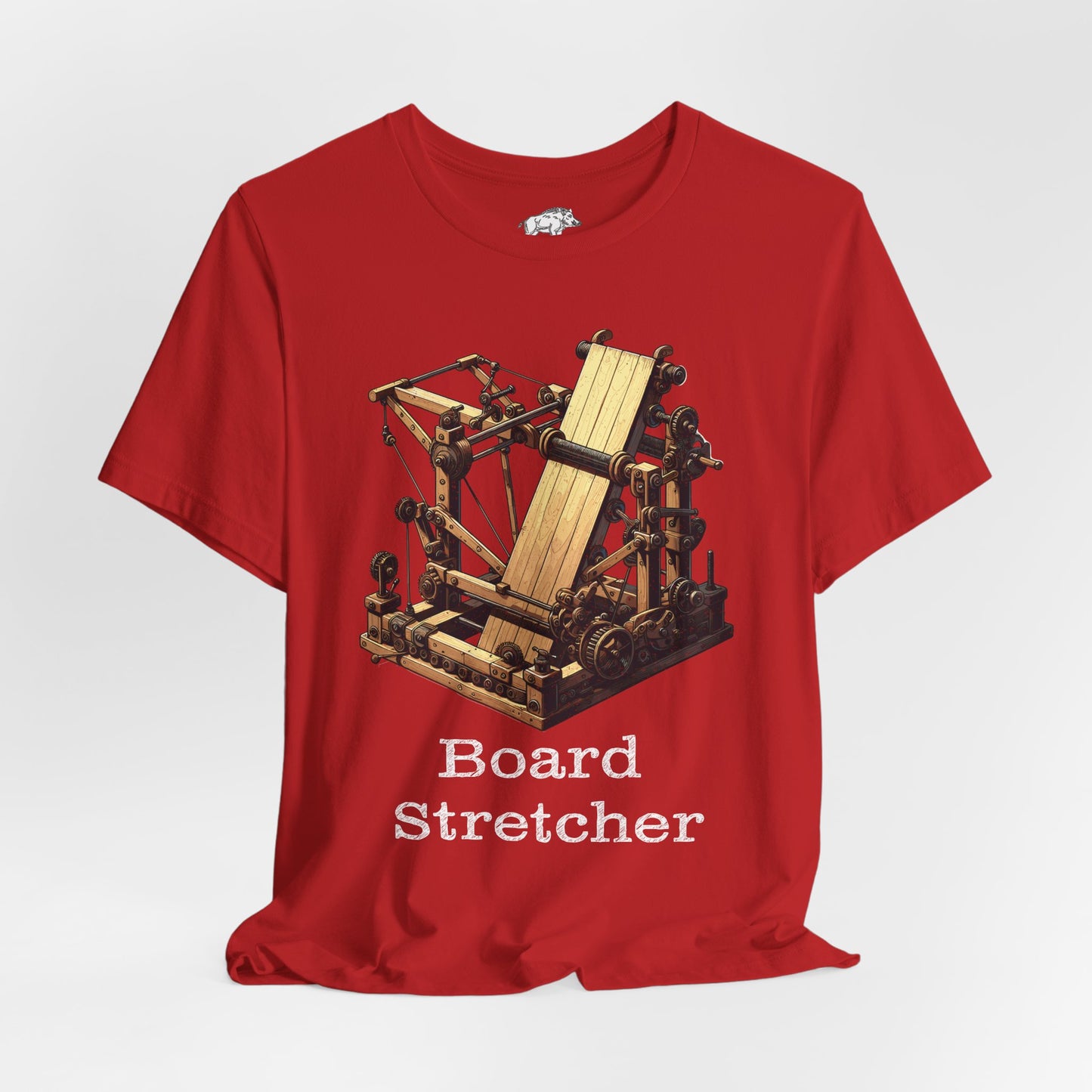 Funny Woodworking Shirt for Men - The "Board Stretcher" Mythical Tool - Carpenter Apprentice Prank Tee - Construction Gag Gift