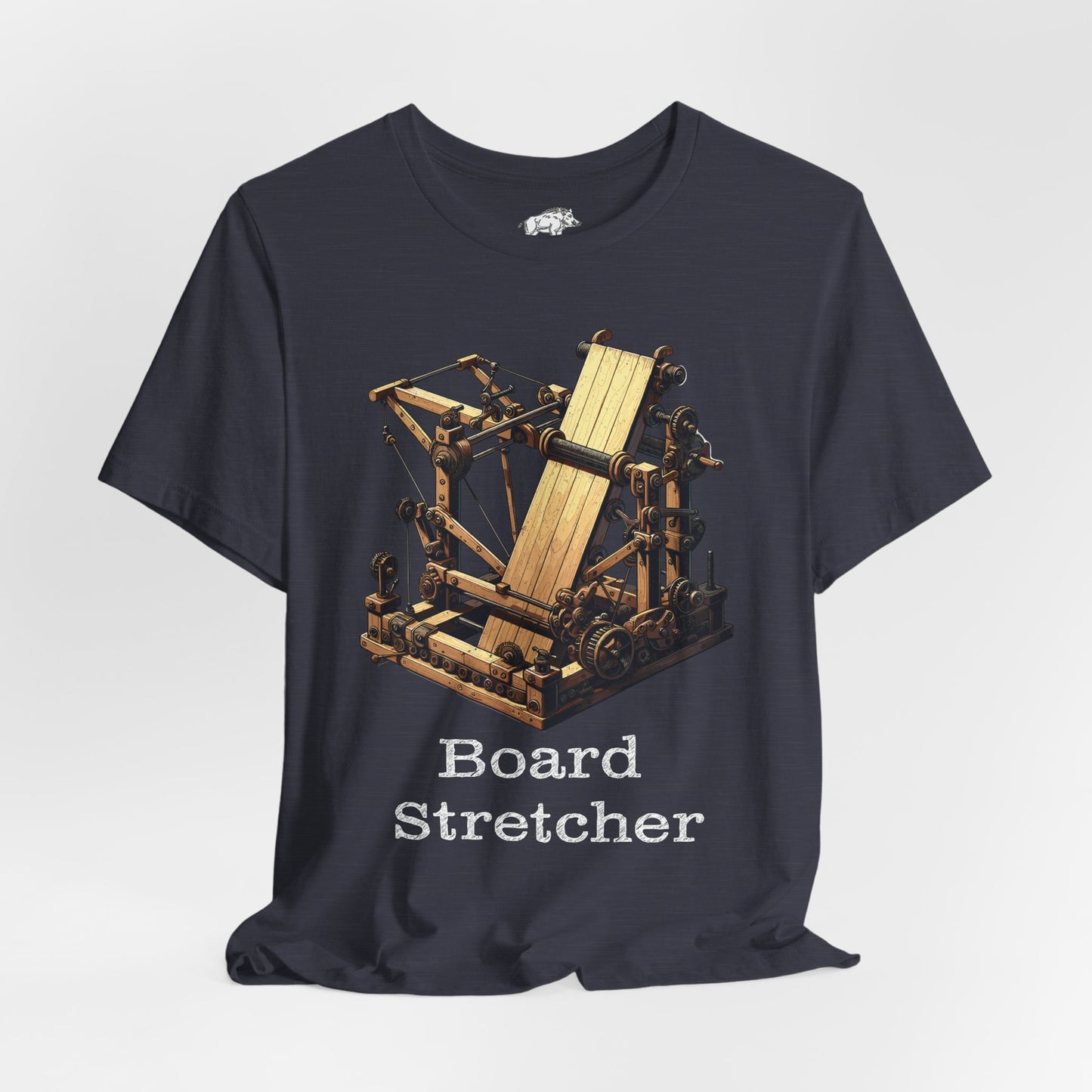Funny Woodworking Shirt for Men - The "Board Stretcher" Mythical Tool - Carpenter Apprentice Prank Tee - Construction Gag Gift