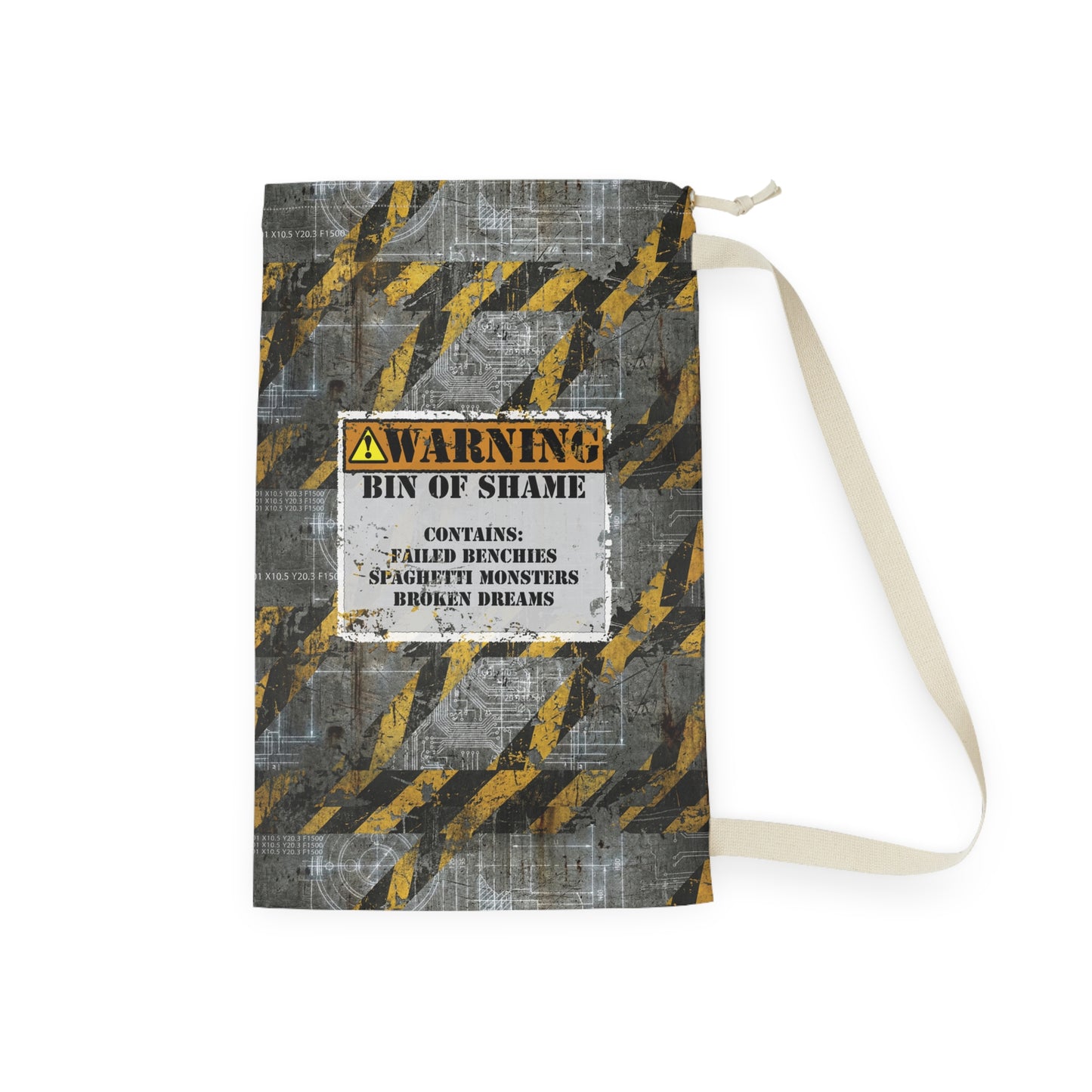 The "Bin of Shame" – Industrial Hazard Bag for Failed 3D Prints & Workshop Chaos