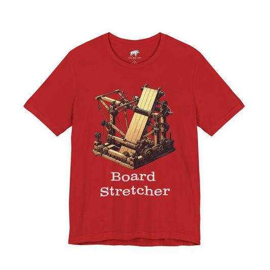 Funny Woodworking Shirt for Men - The "Board Stretcher" Mythical Tool - Carpenter Apprentice Prank Tee - Construction Gag Gift