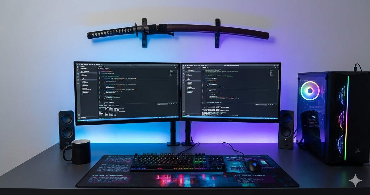 Linux Cheat Sheet Desk Mat | Cyberpunk Programmer Mousepad | Sysadmin Gift | Vim Shortcuts & Terminal Commands | Large Gaming Pad | Ubuntu