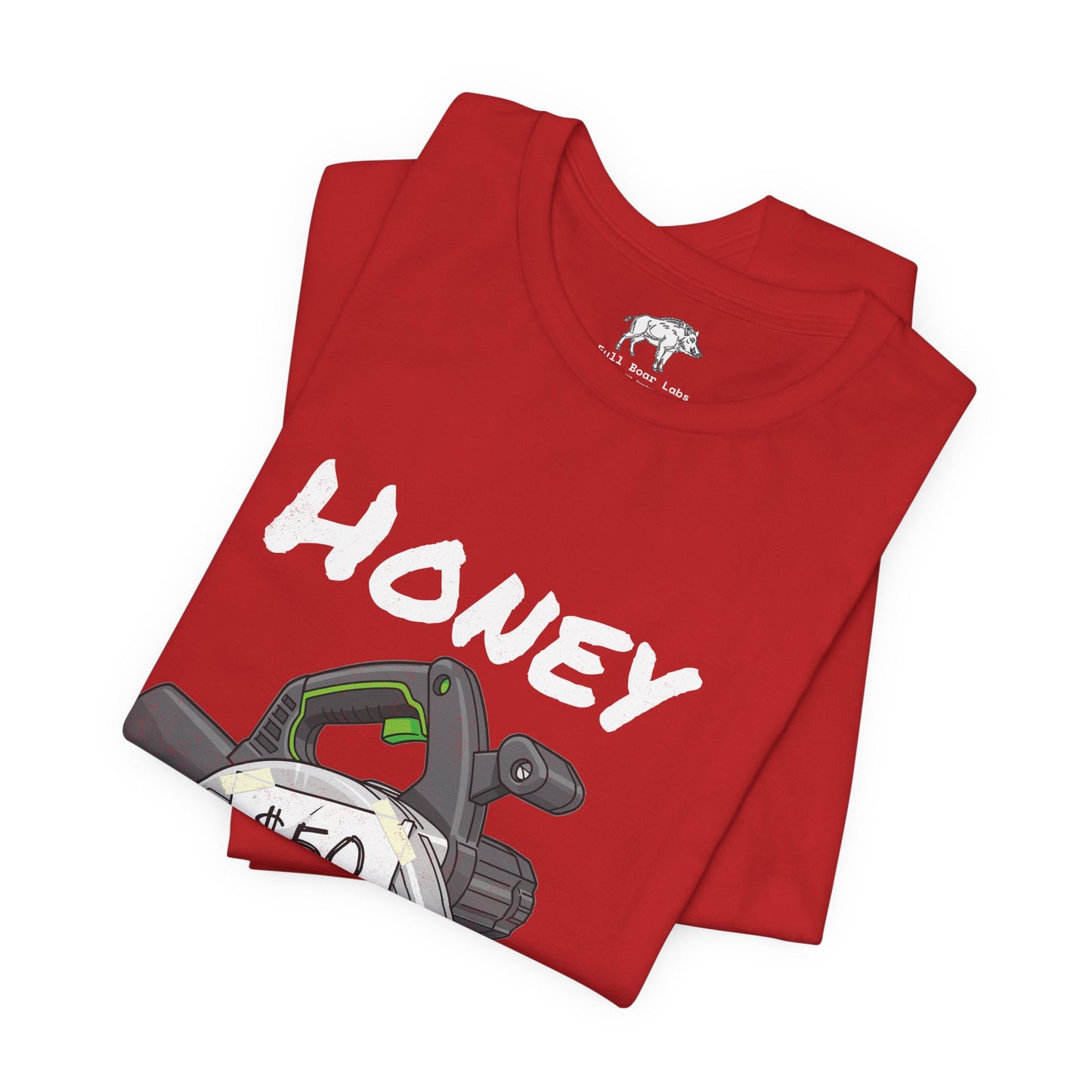 Funny Woodworker Shirt for Husband - "Honey It Was Only 50 dollars" - New Tool Dad Joke - Track Saw Carpenter Tee