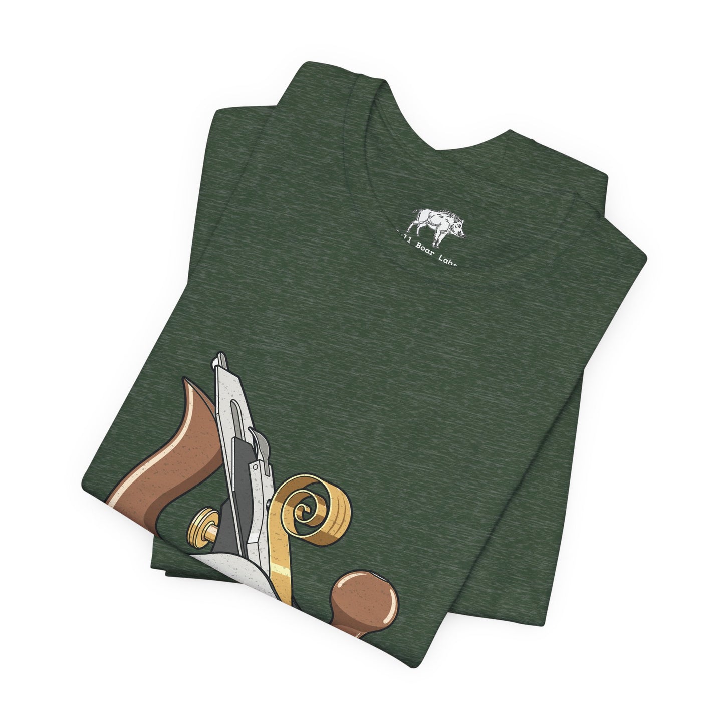 Funny Woodworking Shirt for Men - "Just Plane Crazy" Hand Tool Pun - Traditional Carpenter Gift - Hand Plane Tee