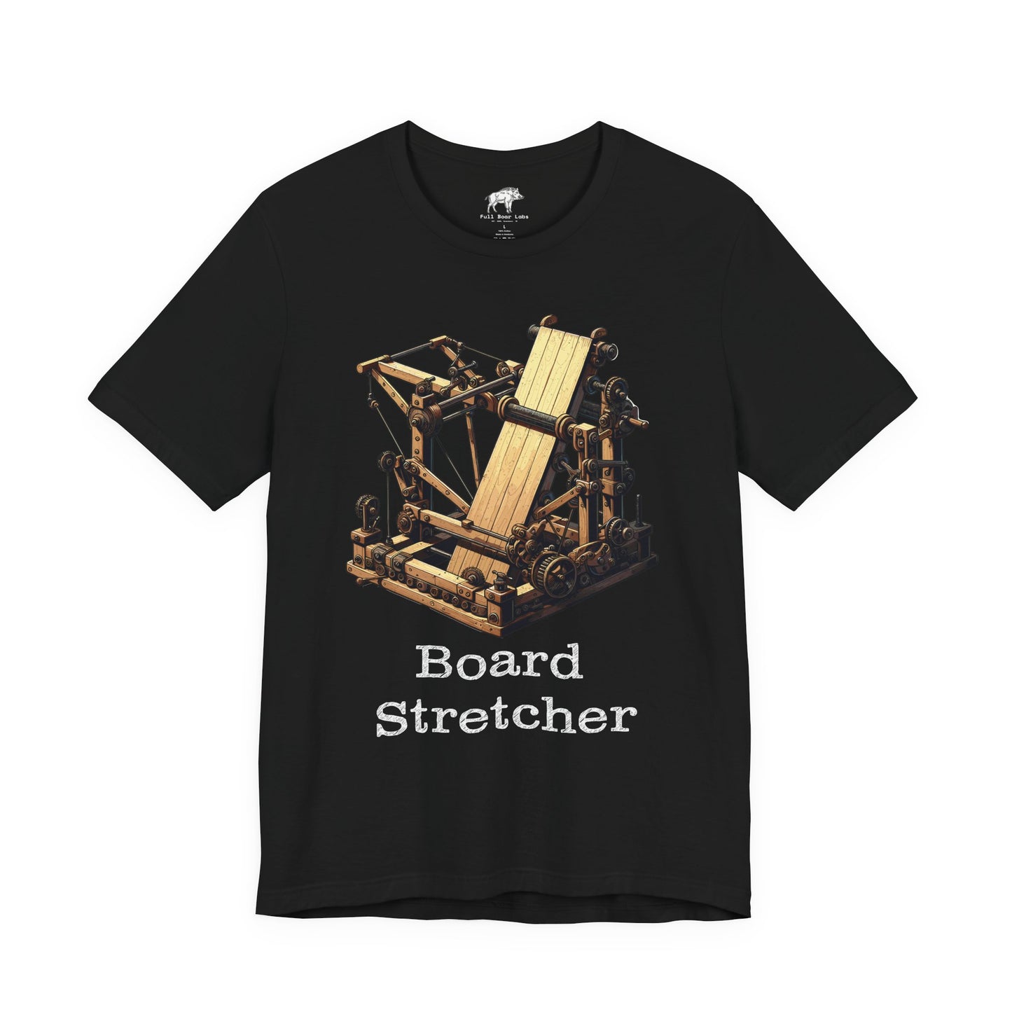 Funny Woodworking Shirt for Men - The "Board Stretcher" Mythical Tool - Carpenter Apprentice Prank Tee - Construction Gag Gift