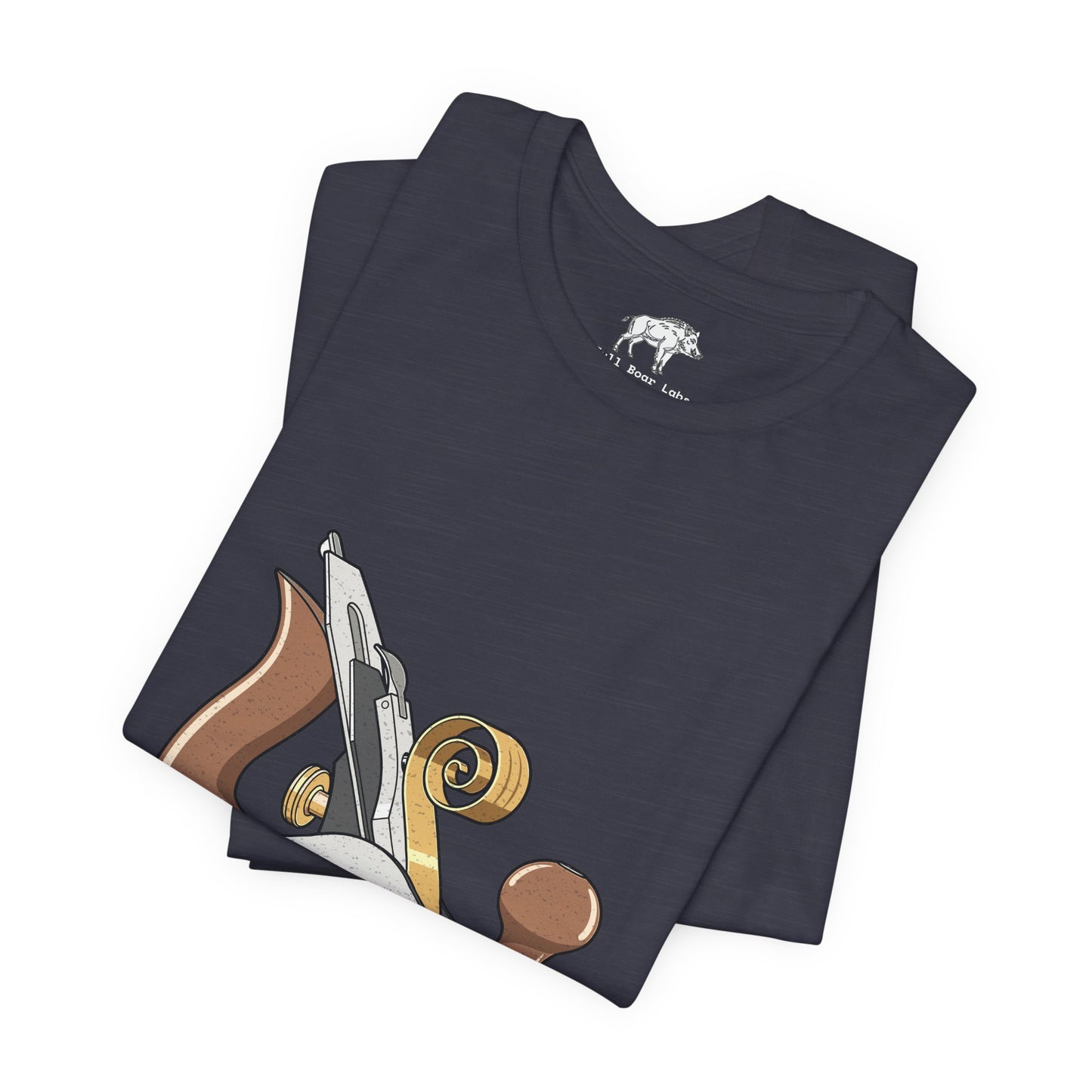 Funny Woodworking Shirt for Men - "Just Plane Crazy" Hand Tool Pun - Traditional Carpenter Gift - Hand Plane Tee