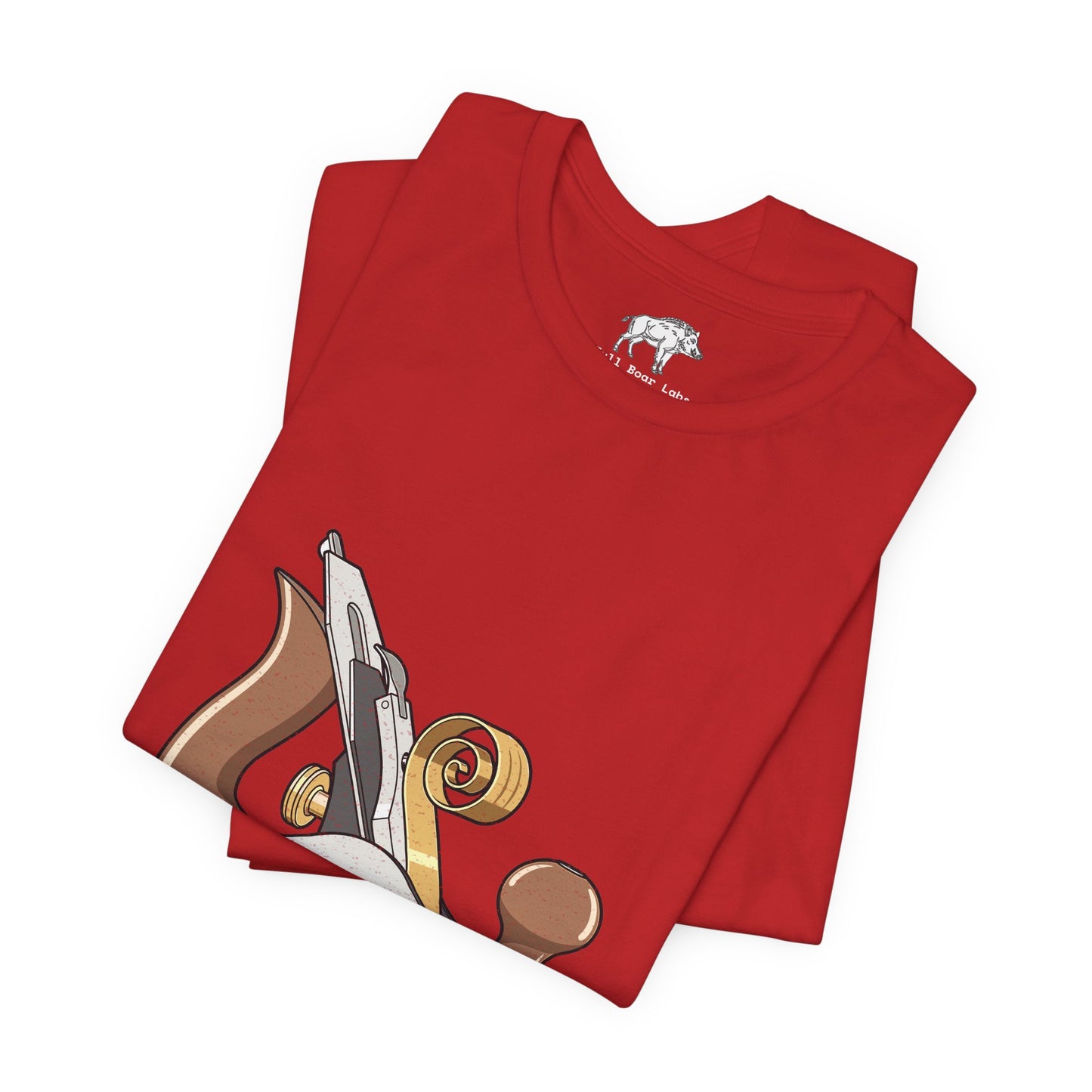 Funny Woodworking Shirt for Men - "Just Plane Crazy" Hand Tool Pun - Traditional Carpenter Gift - Hand Plane Tee